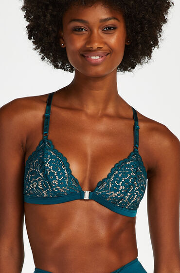 Hunkemöller Voorgevormde triangle bralette Rose Blauw  - Blauw - Size: XS