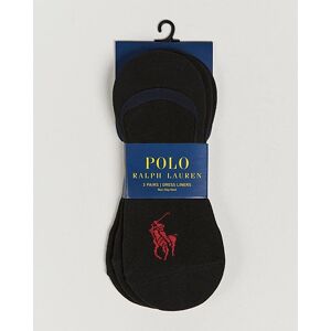 Polo Ralph Lauren 3-Pack No Show Big Pony Socks Black