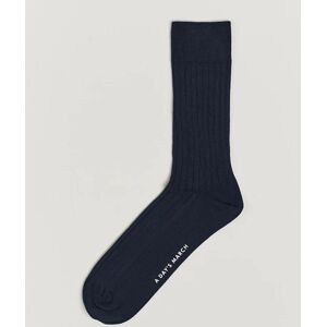 A Day's March Ribbed Cotton Socks Navy