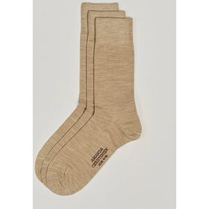 Amanda Christensen 3-Pack Icon Wool/Cotton Socks Sand