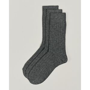 Amanda Christensen 3-Pack Supreme Wool/Cashmere Sock Grey Melange