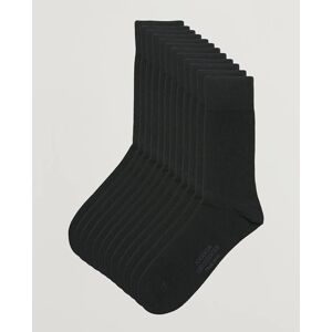 Amanda Christensen 12-Pack True Cotton Socks Black