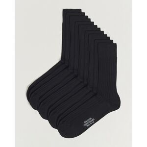 Amanda Christensen 12-Pack True Cotton Ribbed Socks Black