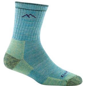 Darn Tough Women's Hiker Micro Crew Midweight Hiking Sock Cushion Aqua Hetaher M, Aqua Heather