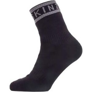 Sealskinz Waterproof Warm Weather Ankle Length Sock with Hydrostop Black/Grey S, Black/Grey