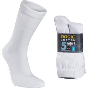 Seger Basic Cotton Sock 5-pack White 43-46, White