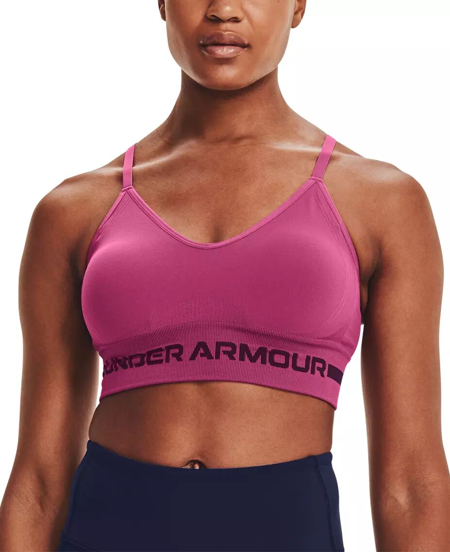 Under Armour Seamless Low Long W - Sports-BH - Pink Quartz - MD