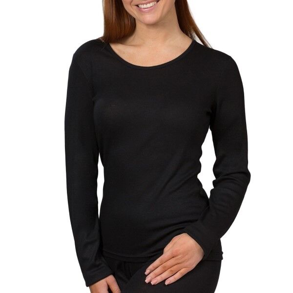 Trofé Trofe Wool Bamboo Solids Longsleeve Top - Black