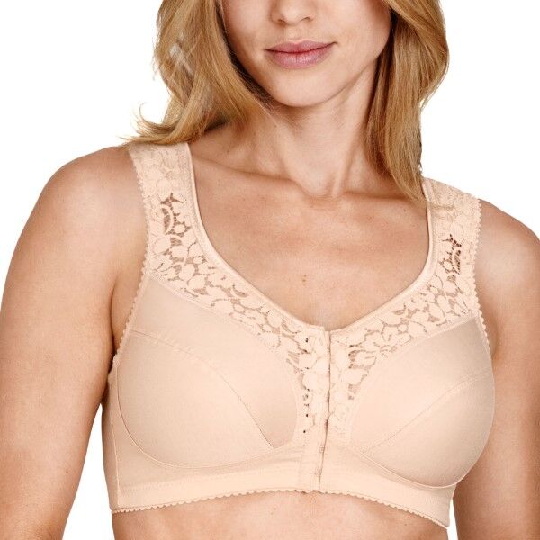 Miss Mary of Sweden Miss Mary Cotton Lace Soft Bra Front Closure - Skin