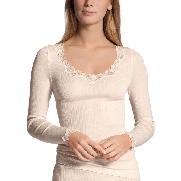 Calida Richesse Lace Long-sleeve Top - Ivory