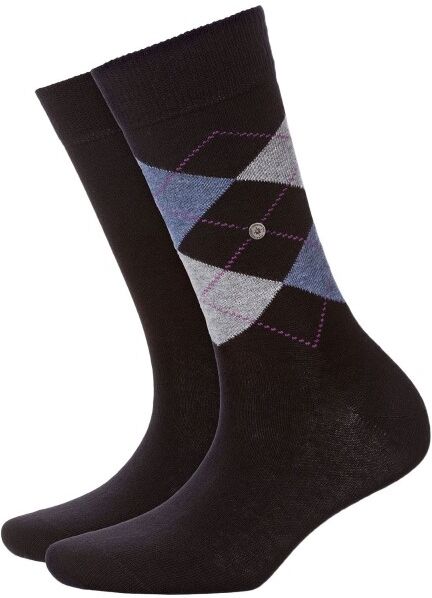 Burlington 2-pakning Everyday Mix Cotton Sock - Black/Blue