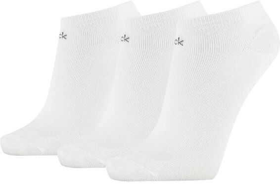 Calvin Klein 3-pakning Chloe Cotton CK Logo Liner Socks - White