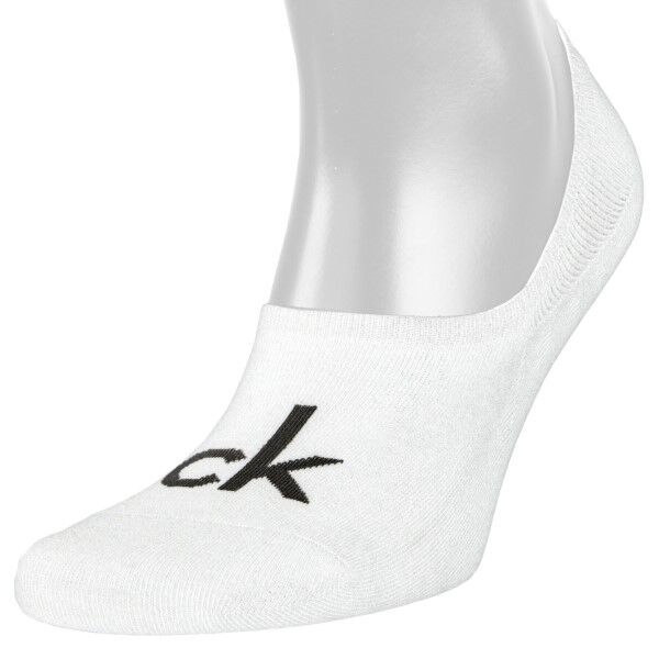 Calvin Klein Kristal Modern Cotton Logo Liner Sock - White
