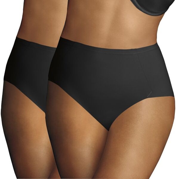 Maidenform 2-pakning Sleek Smoothers Tummy Control Brief - Black