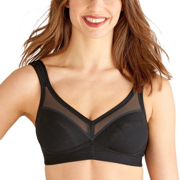 Swegmark Net Faitrade Cotton Soft Bra - Black