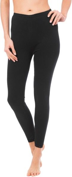 Trofé Trofe Leggings With Lace Trim - Black