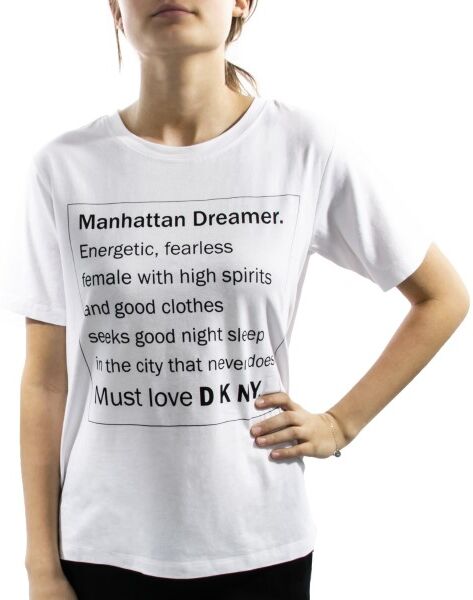 DKNY Spell It Out Short Sleeve Tee - White * Kampanje *