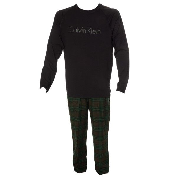 Calvin Klein Holiday PJ Flannel LS Pant Set - Black/Green * Kampanje *