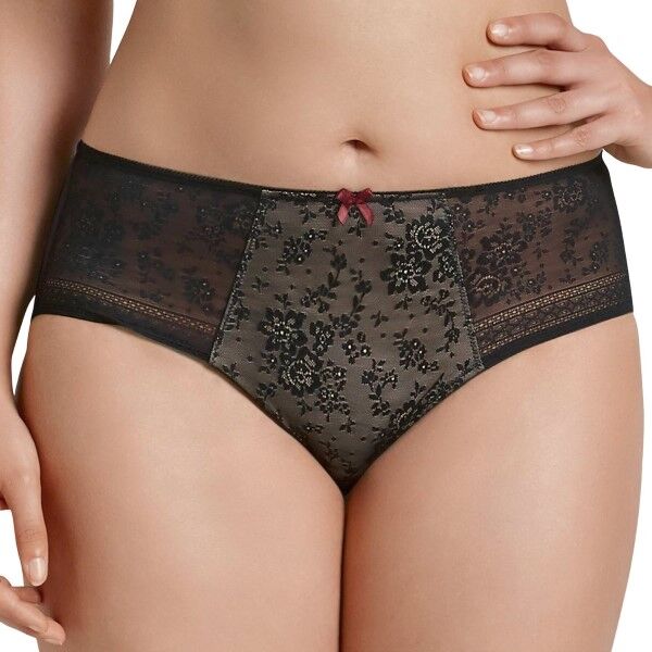 Rosa Faia Fleur High Waist Brief - Black