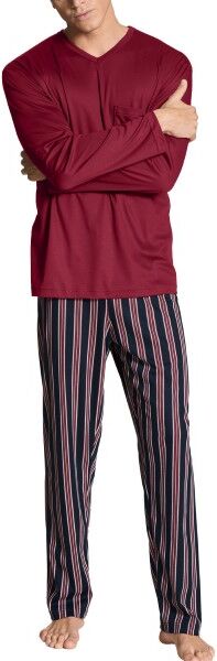 Calida Relax Gentle Pyjama - Navy/Red