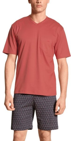 Calida Relax Streamline Short Pyjama - Red/Black