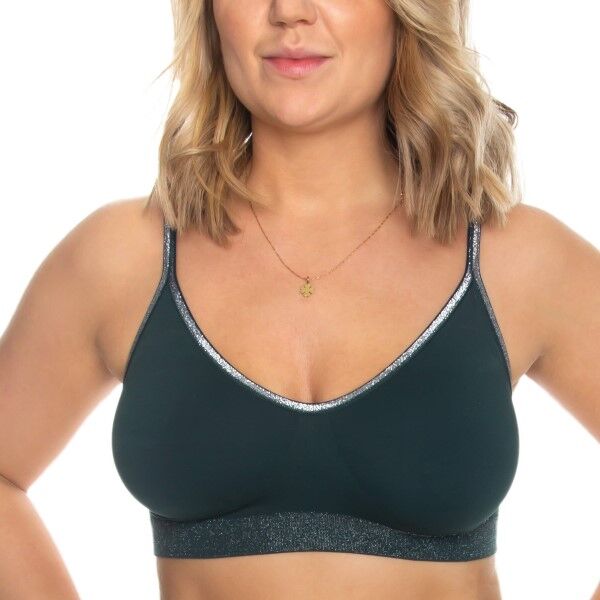 Missya Lucia Glitter Bra Top - Darkgreen