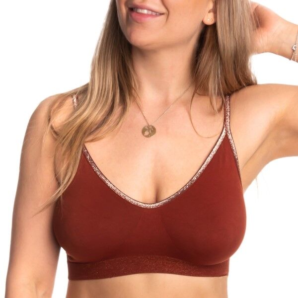 Missya Lucia Glitter Bra Top - Burnt orange