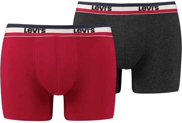 Levis 2-pakning Sportswear Logo Base Boxer - Grey/Red * Kampanje *