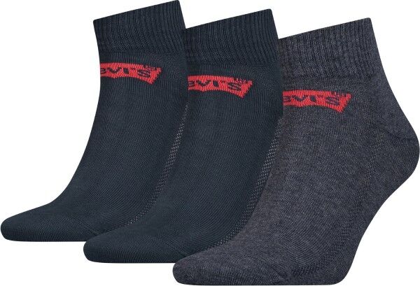 Levis 3-pakning Base Mid Cut Sock - Denimblue