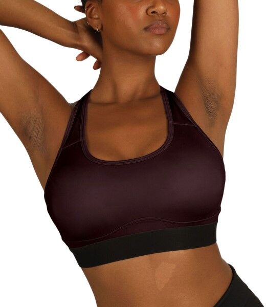 Stay In Place StayInPlace Padded Crossback Bra - Plum