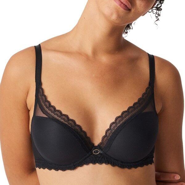 Chantelle Parisian Allure Plunge T-shirt Bra - Black