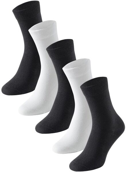 Schiesser 5-pakning Women Socks - Black/White