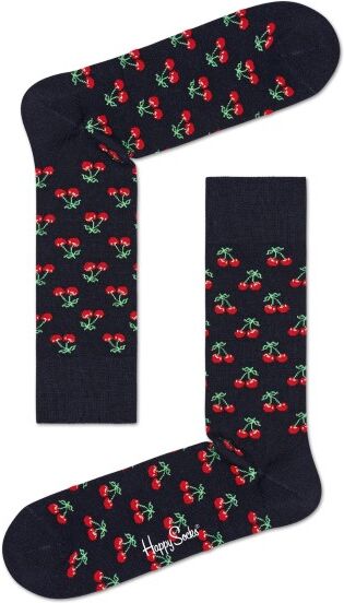 Happy Socks Wool Cherry Sock - Navy pattern