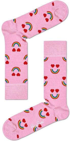 Happy Socks Wool Happy Rainbow Sock - Pink Pattern