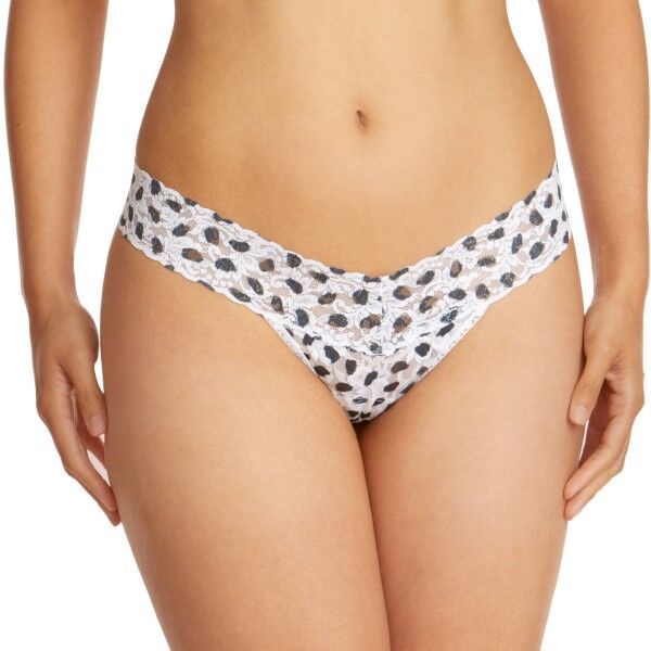 Hanky Panky Spot Low Rise Thong - White Pattern-2