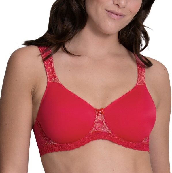 Rosa Faia Abby Moulded Underwire Bra - Red