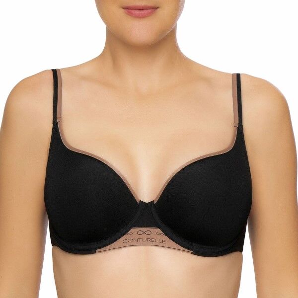 Conturelle by Felina Felina Conturelle Idealist Spacer T-Shirt Bra - Black