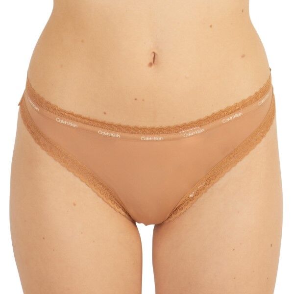 Calvin Klein Bottoms Up Refresh Thong - Light brown