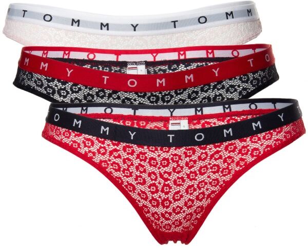 Tommy Hilfiger 3-pakning Logo Lace Bikini - Red/Black * Kampanje *