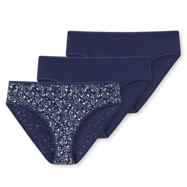 Schiesser 3-pakning Cotton Essentials Tai - Navy pattern