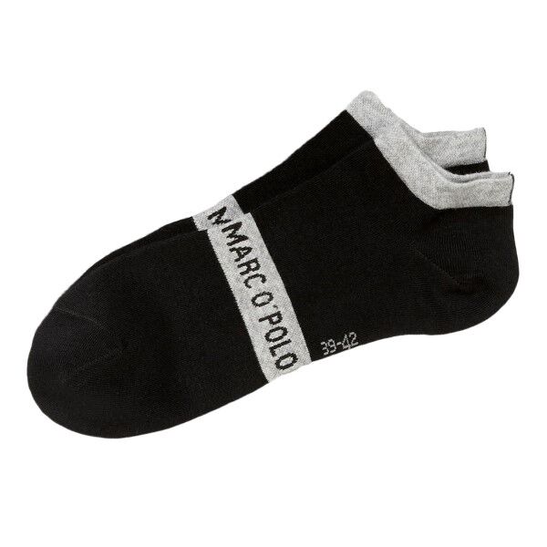 Marc O'Polo Marc O Polo Vince Organic Cotton Sneaker Sock 2-pakning - Black