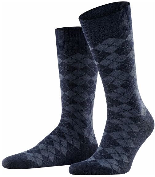 Burlington Leyton Wool Sock - Navy-2