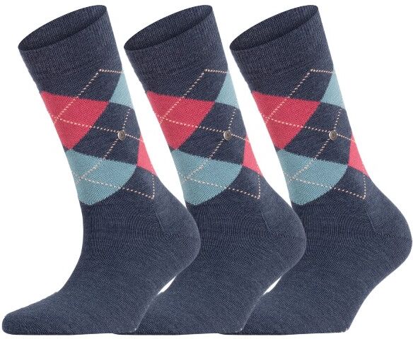 Burlington 3-pakning Marylebone Wool Sock - Blue * Kampanje *