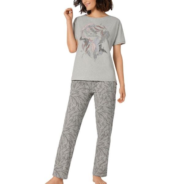 Triumph Lounge Me Cotton Pyjama SS Set - Grey * Kampanje *