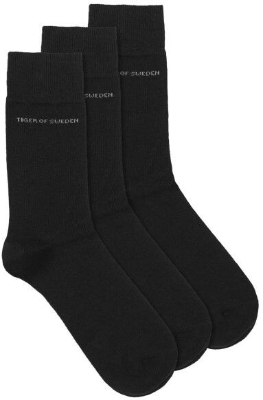 Tiger of Sweden 3-pakning Essential Abramio Socks - Black * Kampanje *