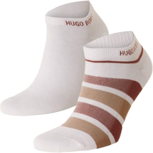 Hugo Boss BOSS Block Stripe Ankle Sock 2-pakning - White