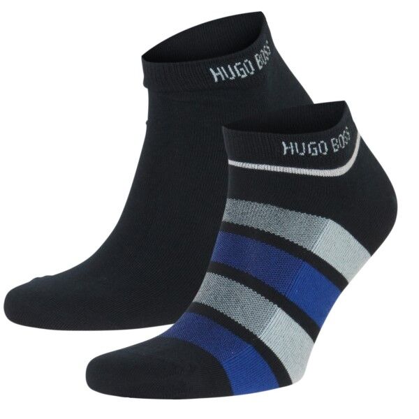 Hugo Boss BOSS Block Stripe Ankle Sock 2-pakning - Blue