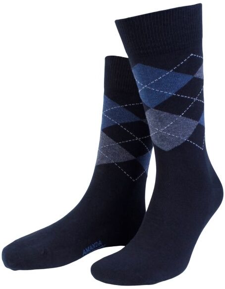 Amanda Christensen True Ankle Argyle Sock - Navy/Blue