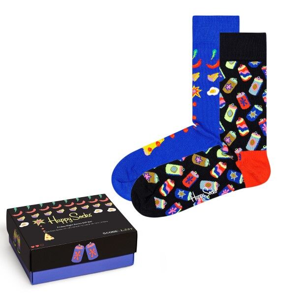 Happy socks 2-pakning Friday Night Gift Box - Mixed
