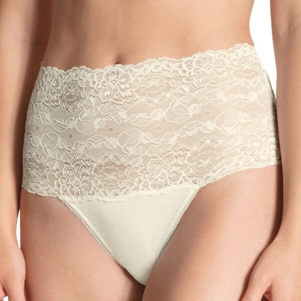 Calida Sensual Secrets Highwaist Lace Brief - Creme